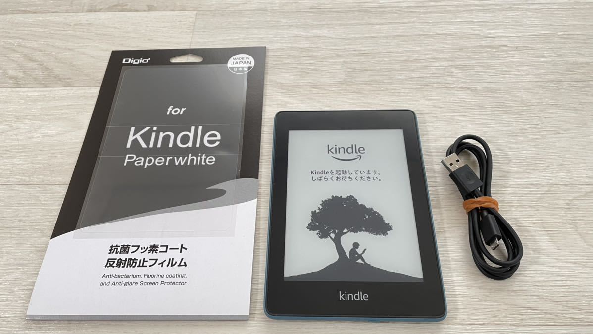 中古】Kindle Paperwhite 防水機能搭載wifi 8GB トワイライトブルー広告つき画面フィルム付（貼付１枚、予備1枚） 的詳細資料|  YAHOO!拍賣代標| FROM JAPAN