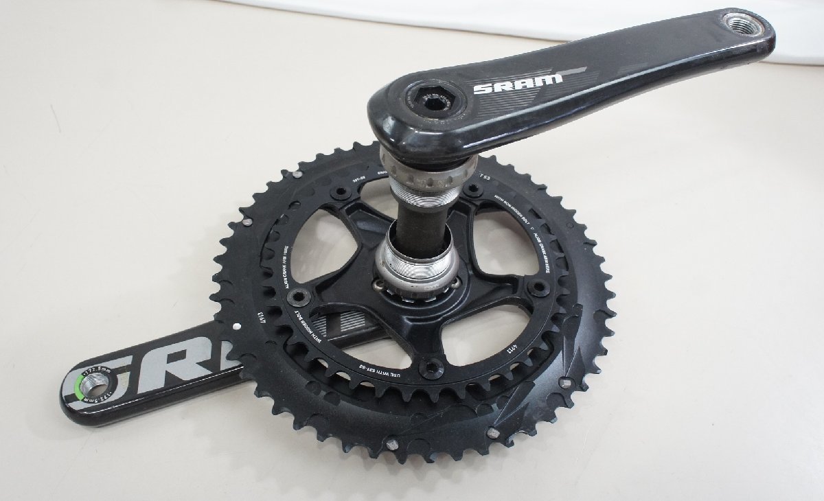 014◆【中古】SRAM スラム クランクセット 130BCD 53/39T 11 SPD 4913 53TS3 パーツ サイクリング 自転車 ロードバイク◆2917N4　/3ｂ