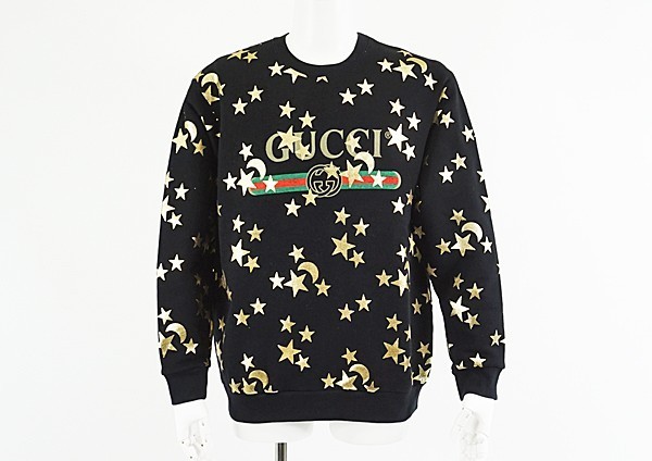 ◇美品【GUCCI グッチ】ムーン＆スター ロゴスウェット 469250 M