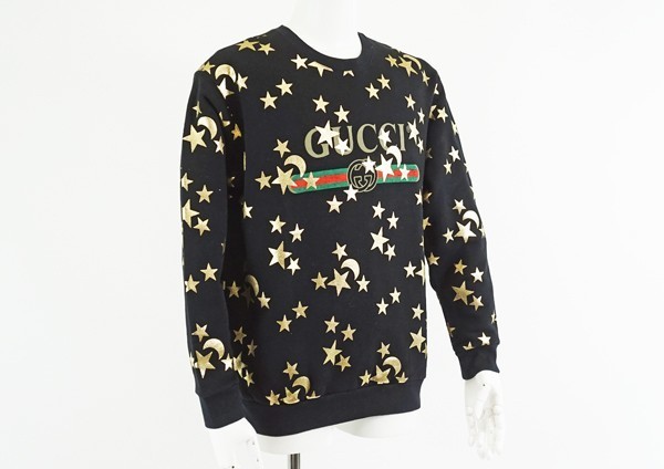 ◇美品【GUCCI グッチ】ムーン＆スター ロゴスウェット 469250 M