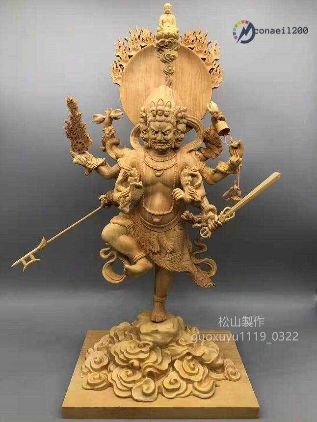 極上品 総檜材 木彫仏像 仏教美術 精密細工 仏師で仕上げ品 切金