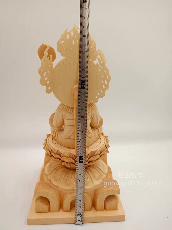 総檜材 木彫仏像 仏教美術 精密細工 八臂弁財天座像 仏師手仕上げ品 高さ28cm_画像4