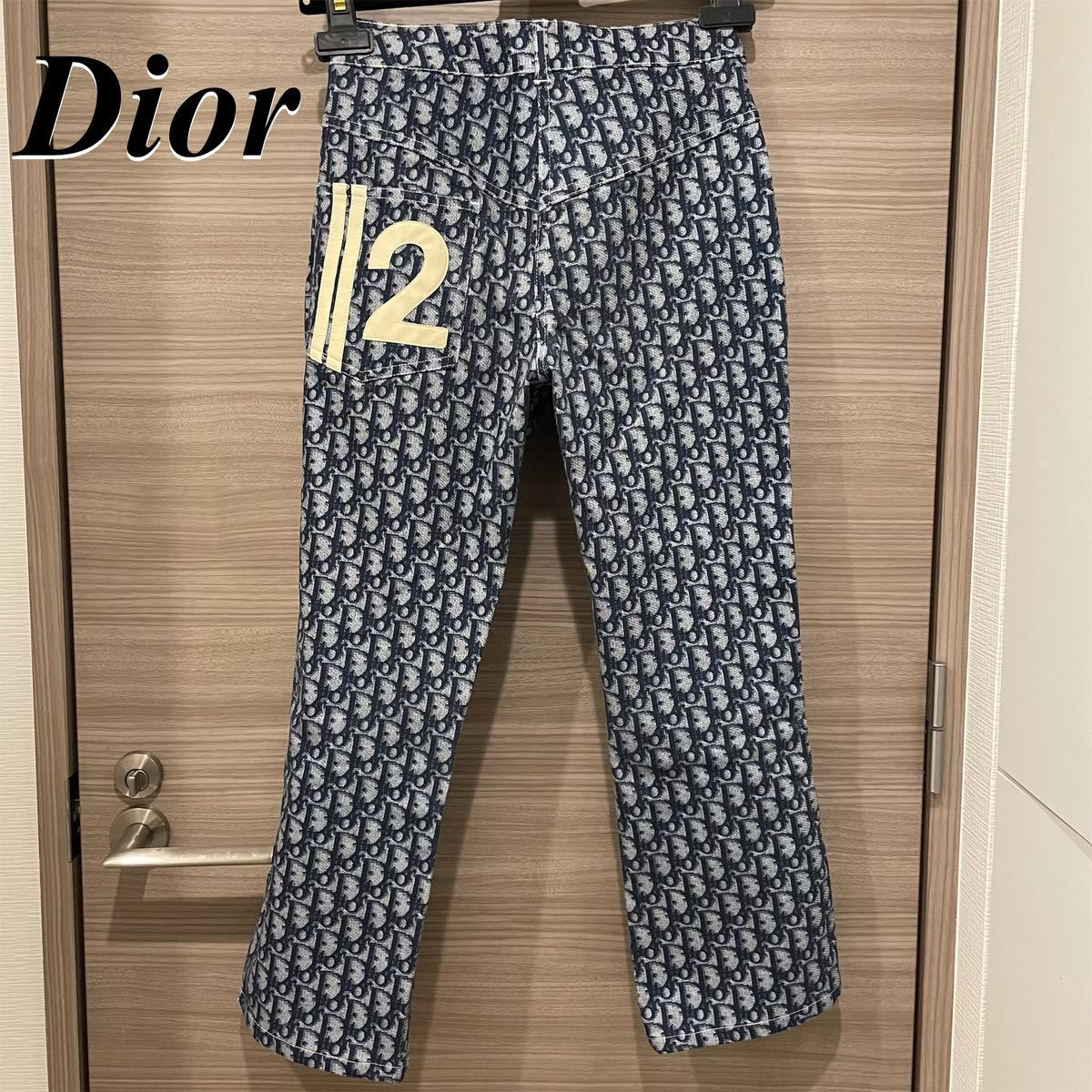 Christian Dior クリスチャン ディオール トロッター ロゴ 総柄 デニム パンツ 国内路面店購入_画像1