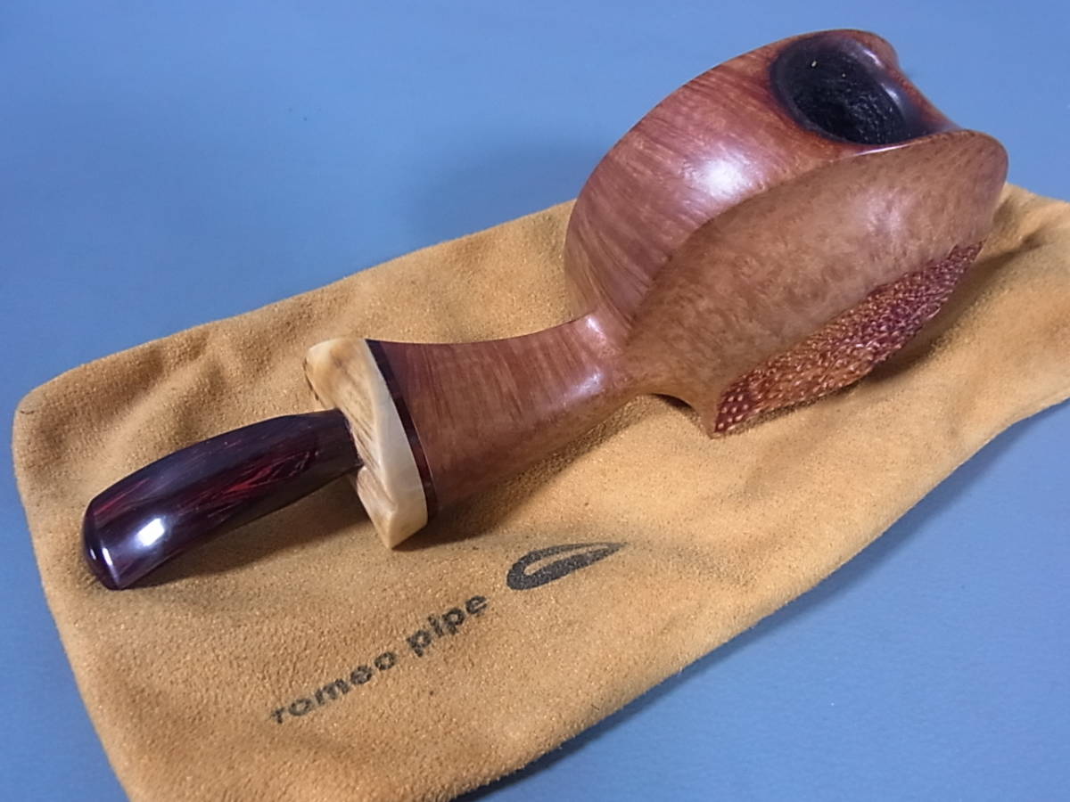 高級パイプ② ROMEO PIPE(ロメオパイプ)イタリア 作家 革袋付