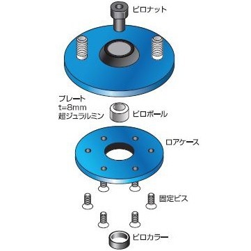 【CUSCO/クスコ】 ピロボールアッパーマウント(センター固定式) フロント,直巻ID60用 スープラ GA70,MA70 [183 411 A60]_画像2