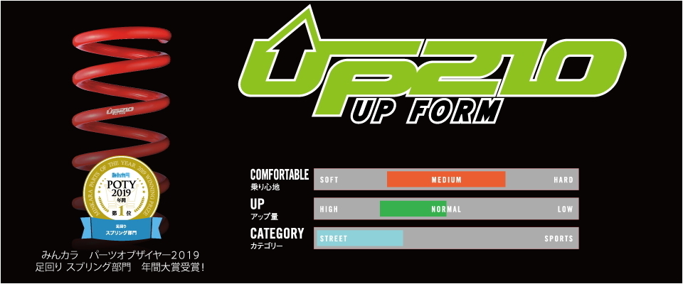 【TANABE/タナベ】 カスタムスプリング DEVIDE UP210 1台分セット ホンダ フィット GR6 2020/02~ [GR6UK]_画像2