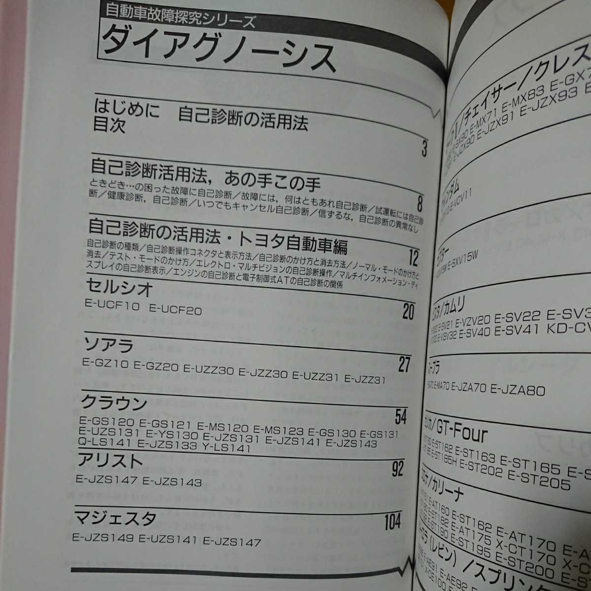 [ automobile breakdown .. series self diagnosis. practical use law Toyota compilation automobile engineering * selection of books ] used book@ Soarer Crown Mark Ⅱ Aristo Supra maintenance manual 