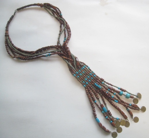  beautiful goods!! Le Ciel Bleu buy wood beads & turquoise necklace regular price 2 ten thousand LE CIEL BLEU Stunning Lure 