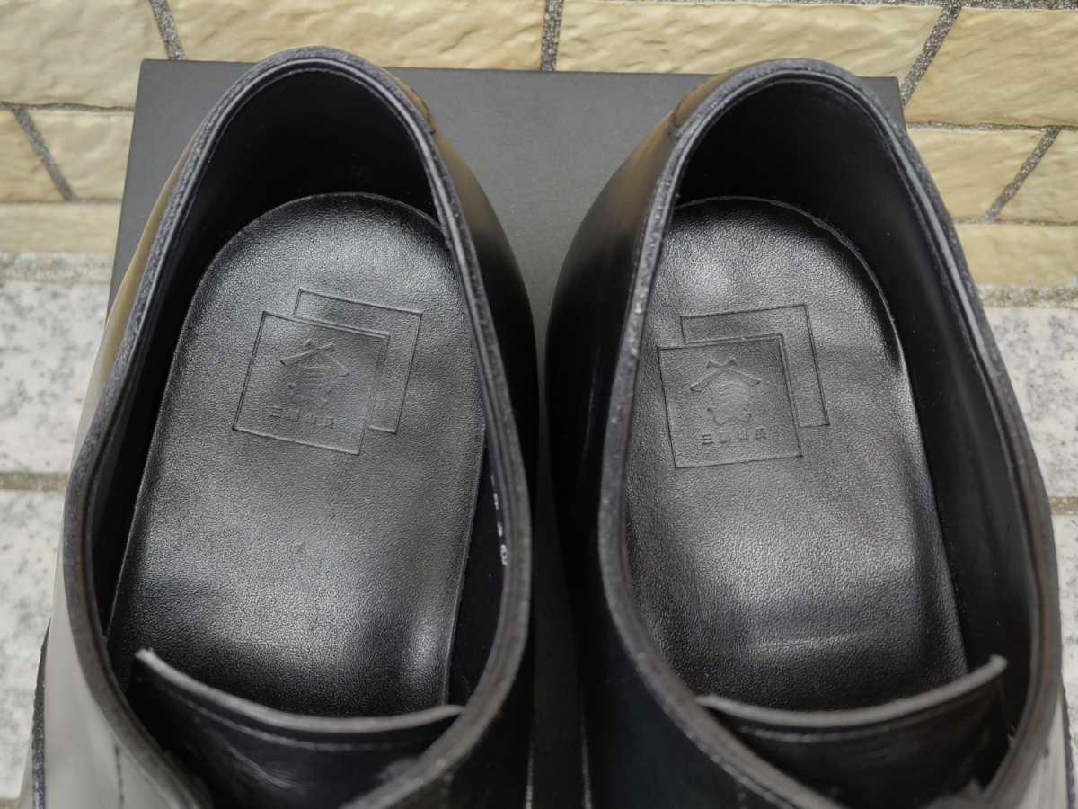 三陽山長 友二郎 6.5 (24.5㎝) ストレートチップ 黒 セントラル靴製