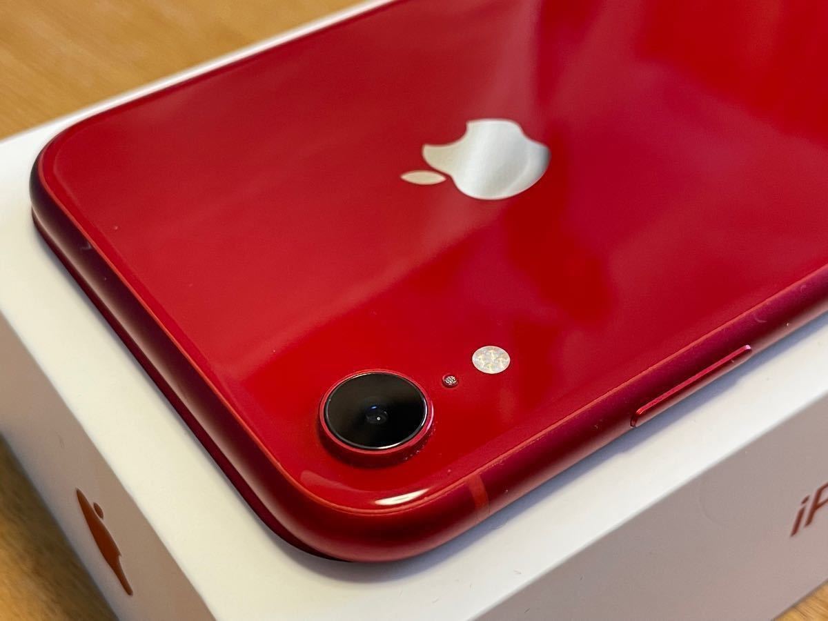 iPhone XR RED 64GB SIMフリー バッテリー残量96%/ケース付き