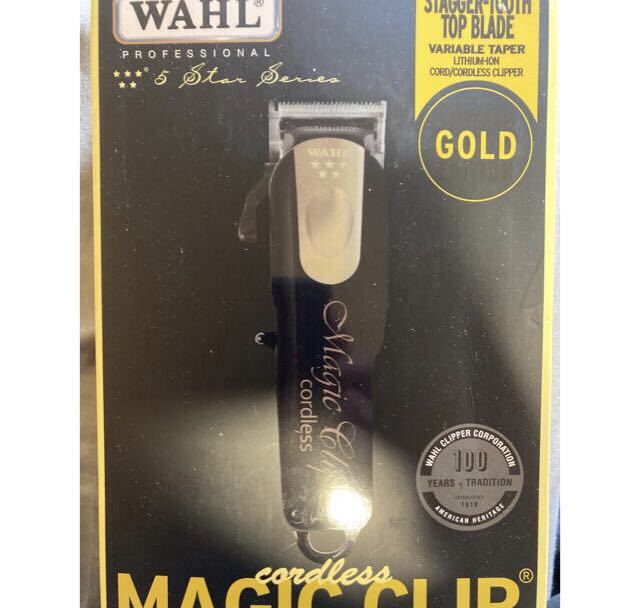 新品並行!WAHL Magicclip ・ウォール 金 コードレス限定3台