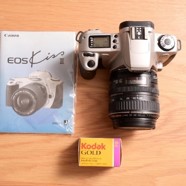 フィルムカメラ 一眼レフ Canon カメラ+ レンズ 電池付 | www.med