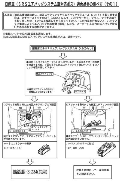 ハンドルボス 大恵 ステアリングボス サニー B14系 エアバック対応 ボス 保安基準適合品 車検対応 日本製 S-234_画像2