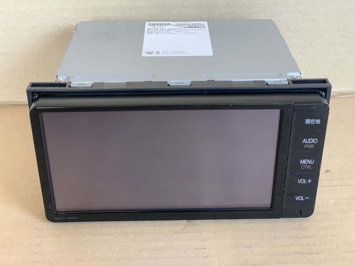 トヨタ純正 NSZT-W64 フルセグ Bluetooth メモリーナビ 地図バージョン