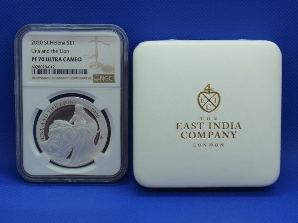 【発行枚数わずか750枚！ 真贋保証 最高鑑定】2020年 ウナとライオン 銀貨 1ポンド NGC PF70UCAM モダンコイン_画像9