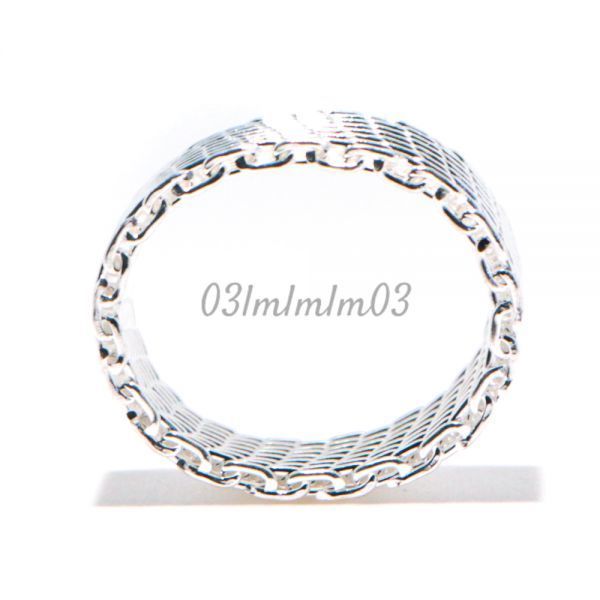 [ free shipping ]MN19 ring 19 number silver wide width net simple unisex popular design stylish ring large size 