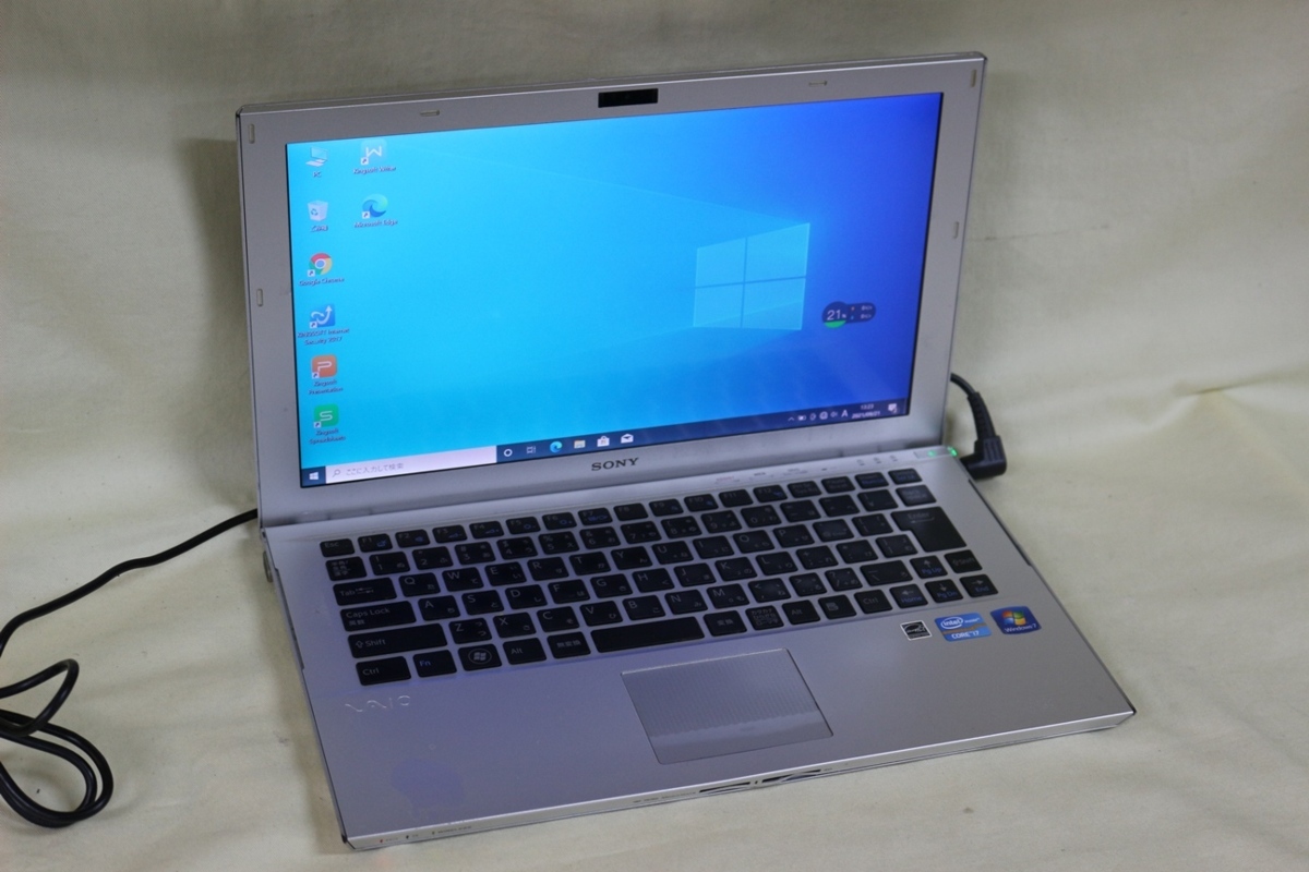 中古ノートパソコン SONY VAIO SVZ1311AJ Windows10 COREi7 8GB 256GB 13.1inchワイド HD Bluetooth・カメラ内蔵 OS有 代引き可_画像1