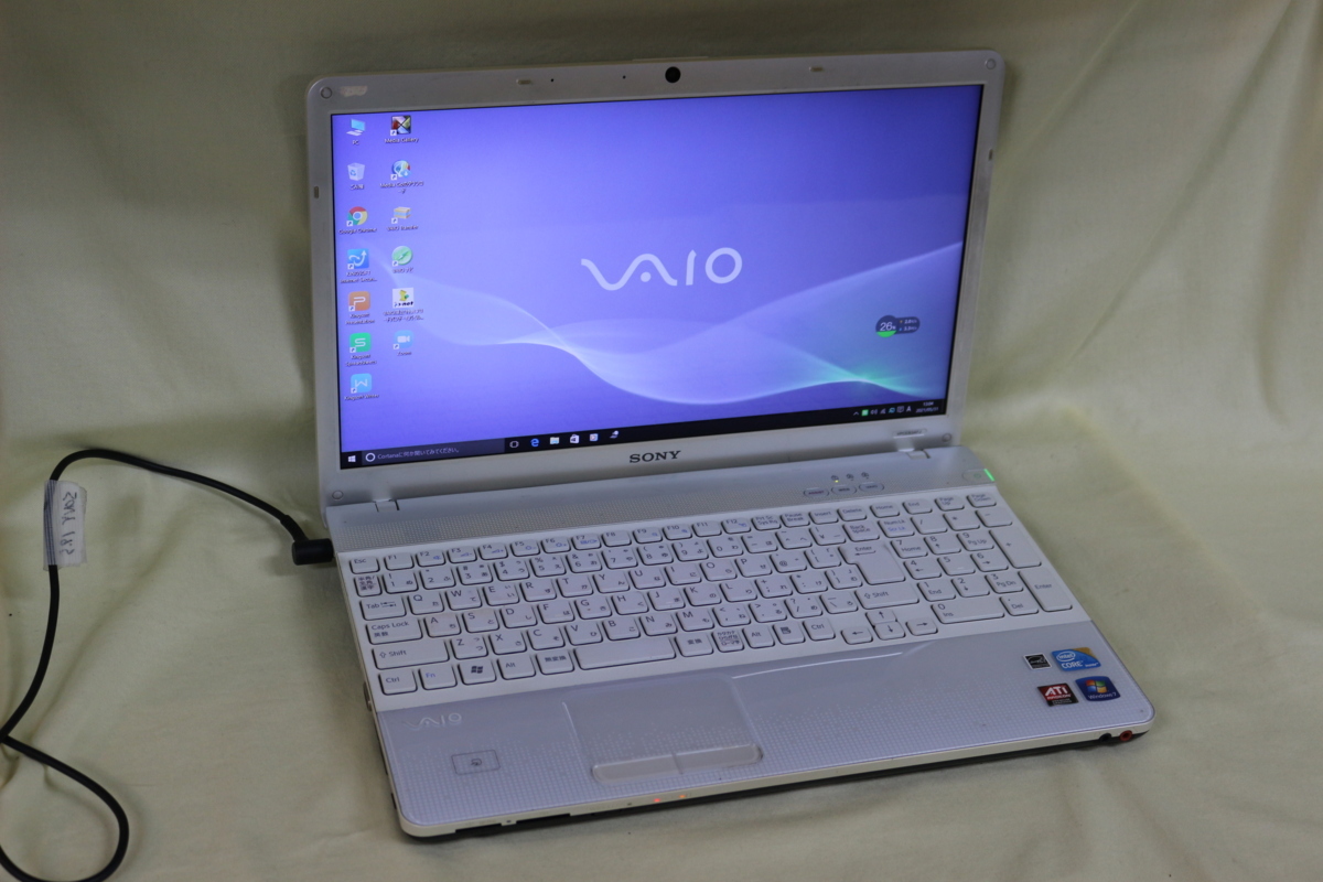 中古ノートパソコン SONY VAIO VPCEB3AFJ Windows10 COREi3 4GB 320GB 15.5inchワイド HD テンキー付 Bluetooth・カメラ内蔵 OS有 代引き可_画像1