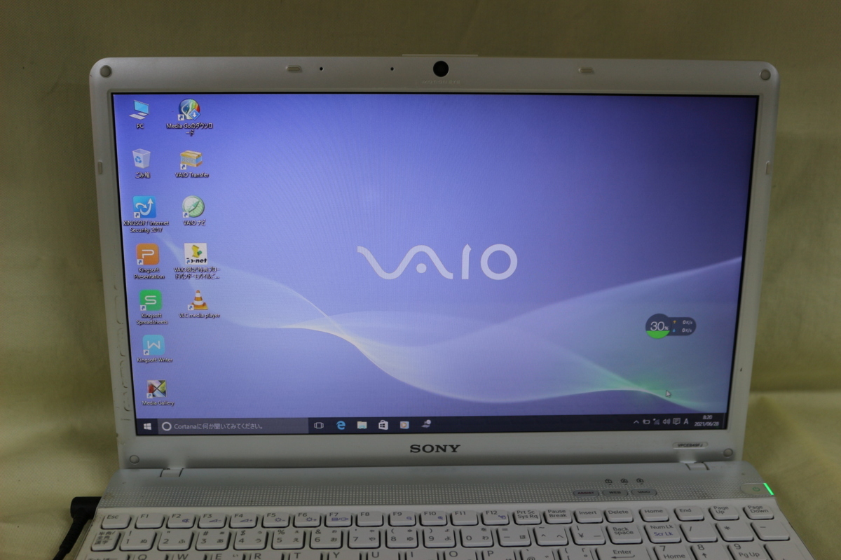 中古ノートパソコン SONY VAIO VPCEB49FJ Windows10 COREi5 4GB 500GB 15.5inchワイド HD テンキー付 Bluetooth・カメラ内蔵 OS有 代引き可_画像2