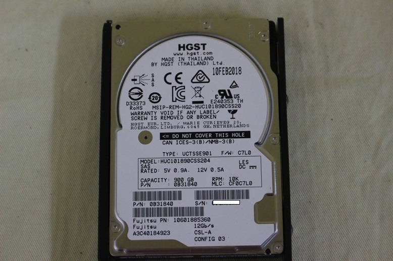 HGST HUC101890CSS204 2.5 -inch SAS 900GB HDD 10000rpm stock limitation 