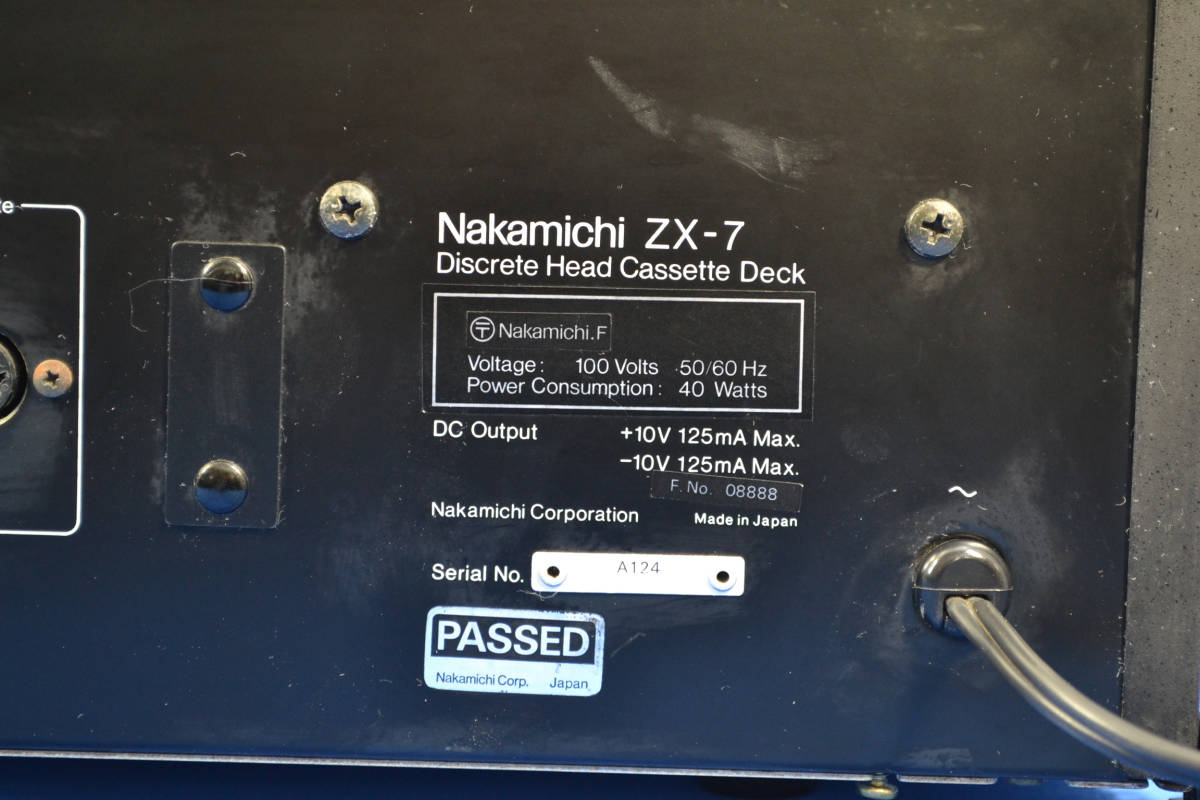NAKAMICHI 3Head カセットデッキ ZX-7 メンテ途中・録音再生のみ確認済