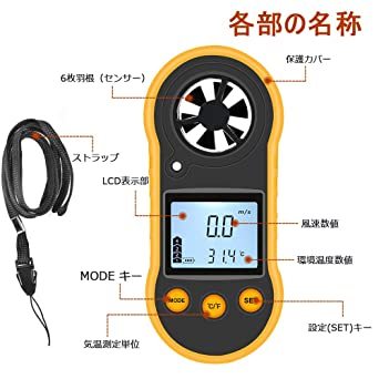 風量計・C-Timvasionデジタル風速計　手軽 小型 風速計 温度計内蔵 風速計測 風速階級表示 釣り 射撃 ドローン撮影な_画像2