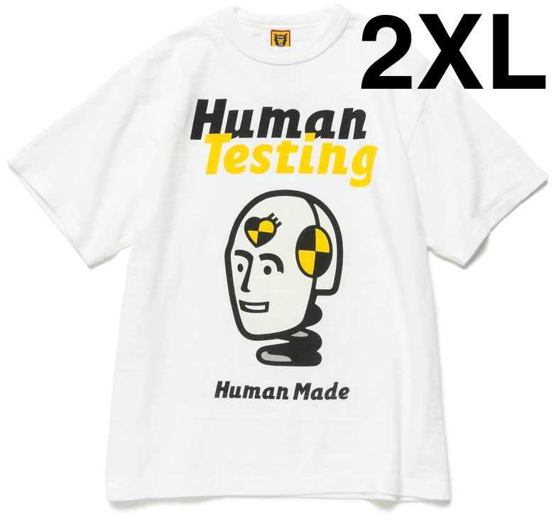 新品 2XL HUMAN MADE x A$AP Rocky HUMAN TESTING White T-SHIRT 白