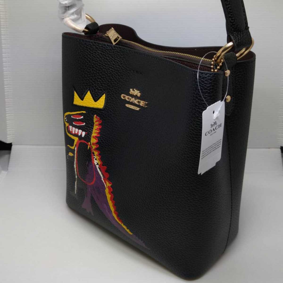 エクルベージュ 美品✨ コーチ ショルダーバッグ バスキアコラボ