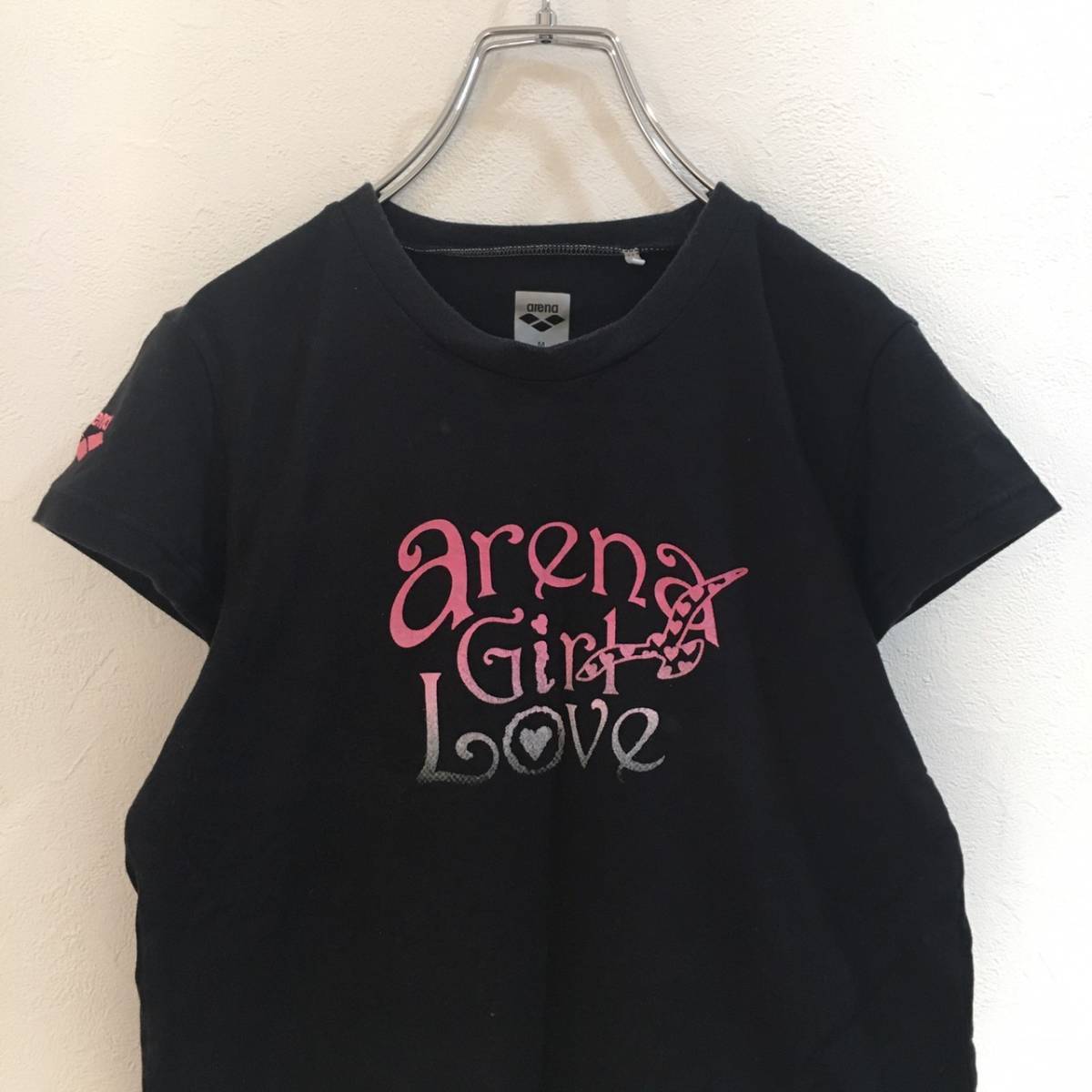 ネコポス対応★Arena Girls LOVE レディース Mサイズ Tシャツ 半袖 スイムウェア 前面プリント_画像2