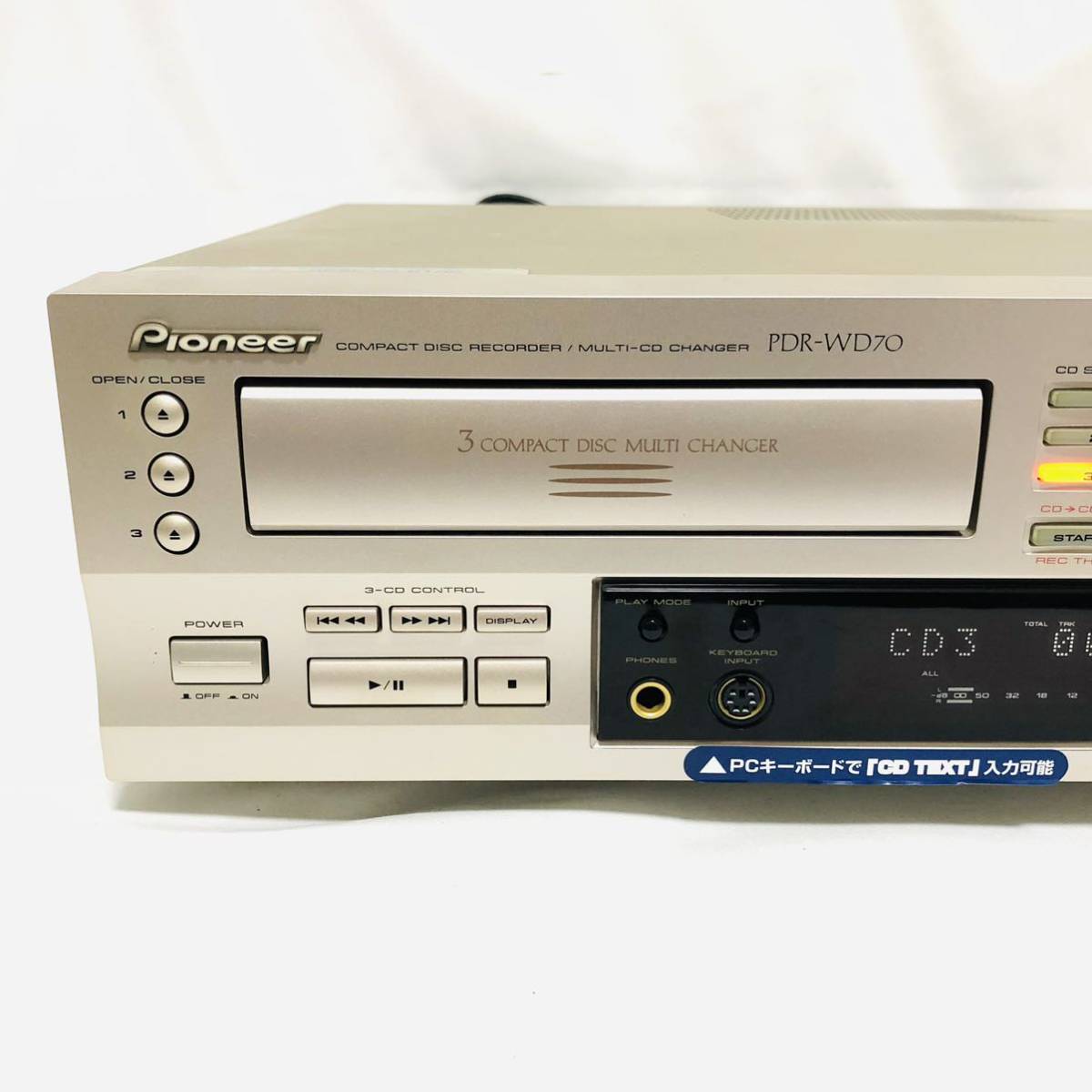 動作 純正リモコン付属】PIONEER PDR-WD70 3CDチェンジャー 動作 純正リモコン付属】PIONEER PDR-WD70 3CDチェンジャー