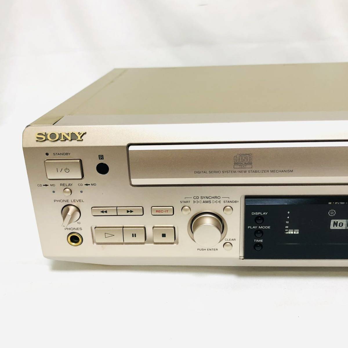 動作☆リモコン付き】SONY ソニー CD/MDデッキ MDレコーダー MXD-D2