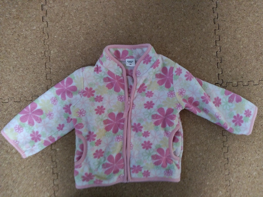 # used #SIMPLE FREE# woman . fleece #80.# floral print pink #