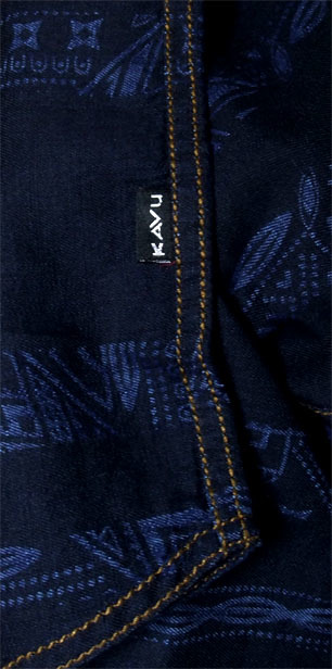 KAVU カブー Prime Time 半袖シャツ Sサイズ ネイビー 濃紺 胸ポケット_画像3