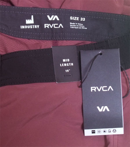 RVCA Roo kaVa Trunk Solid 33 размер купальный костюм трусы спортивные шорты 