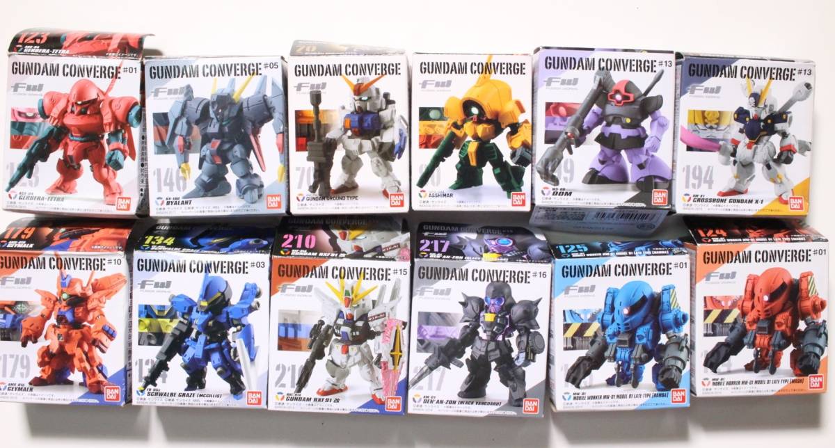 FW GUNDAM CONVERGE ガーベラテトラ アッシマー ドム 陸戦型ガンダム クロスボーンガンダム など 超希少品 12個セット 新品内袋未開封品