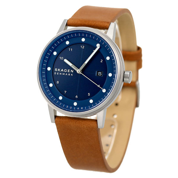 新品 送料無料 スカーゲン 時計 ヘンリクセン 40mm ソーラー メンズ 腕時計 SKW6739 SKAGEN ブルー×ブラウン スカーゲン