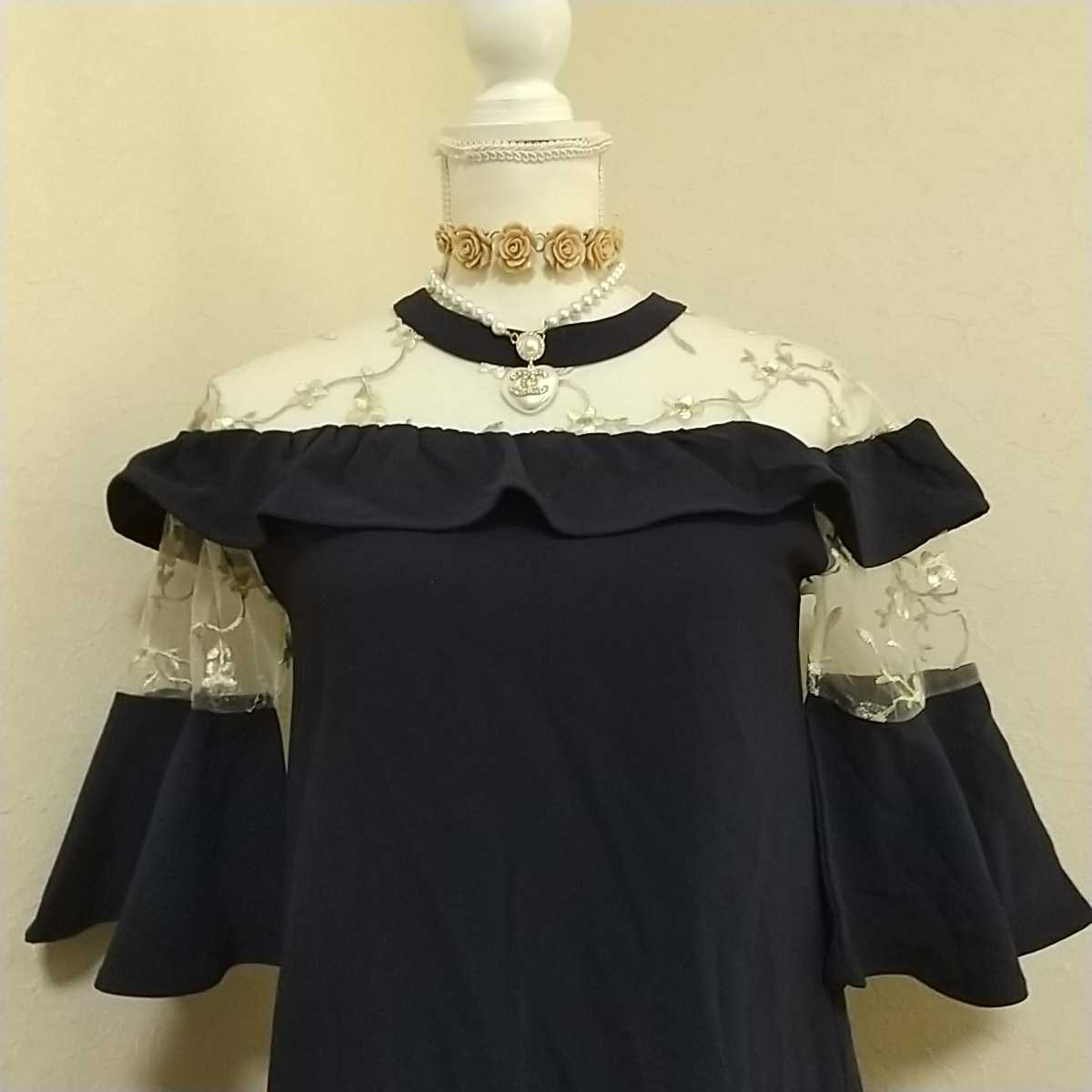 ヤフオク 新品 Tyty Co 春物 お花の刺繍シースルー フレ ヤフオク 新品 Tyty Co 春物 お花の刺繍シースルー フレ