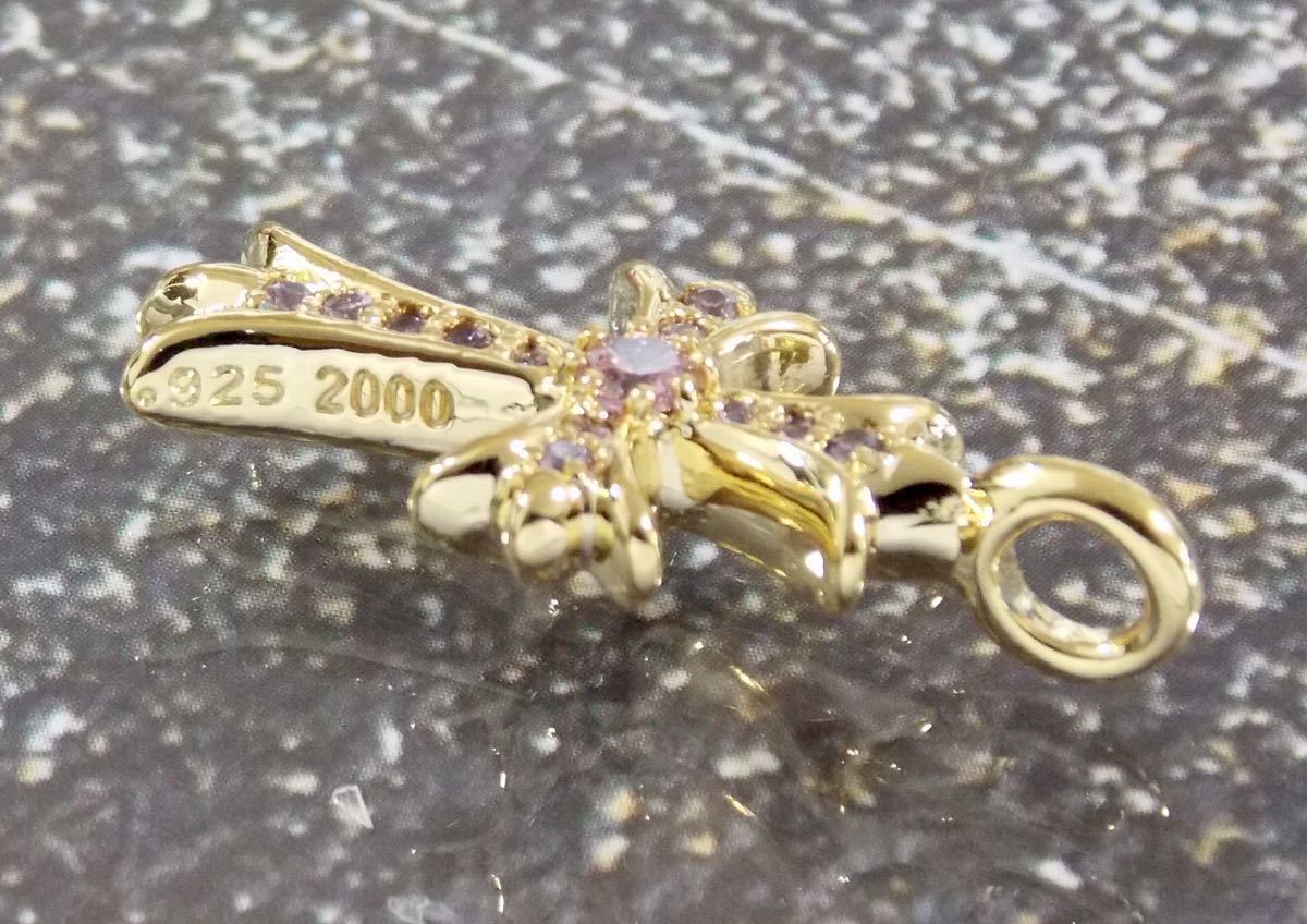 クロムハーツ★CHROME HEARTS/タイニーファットチャーム/ピンクパヴェ/22K/インボイス/1円から_画像5