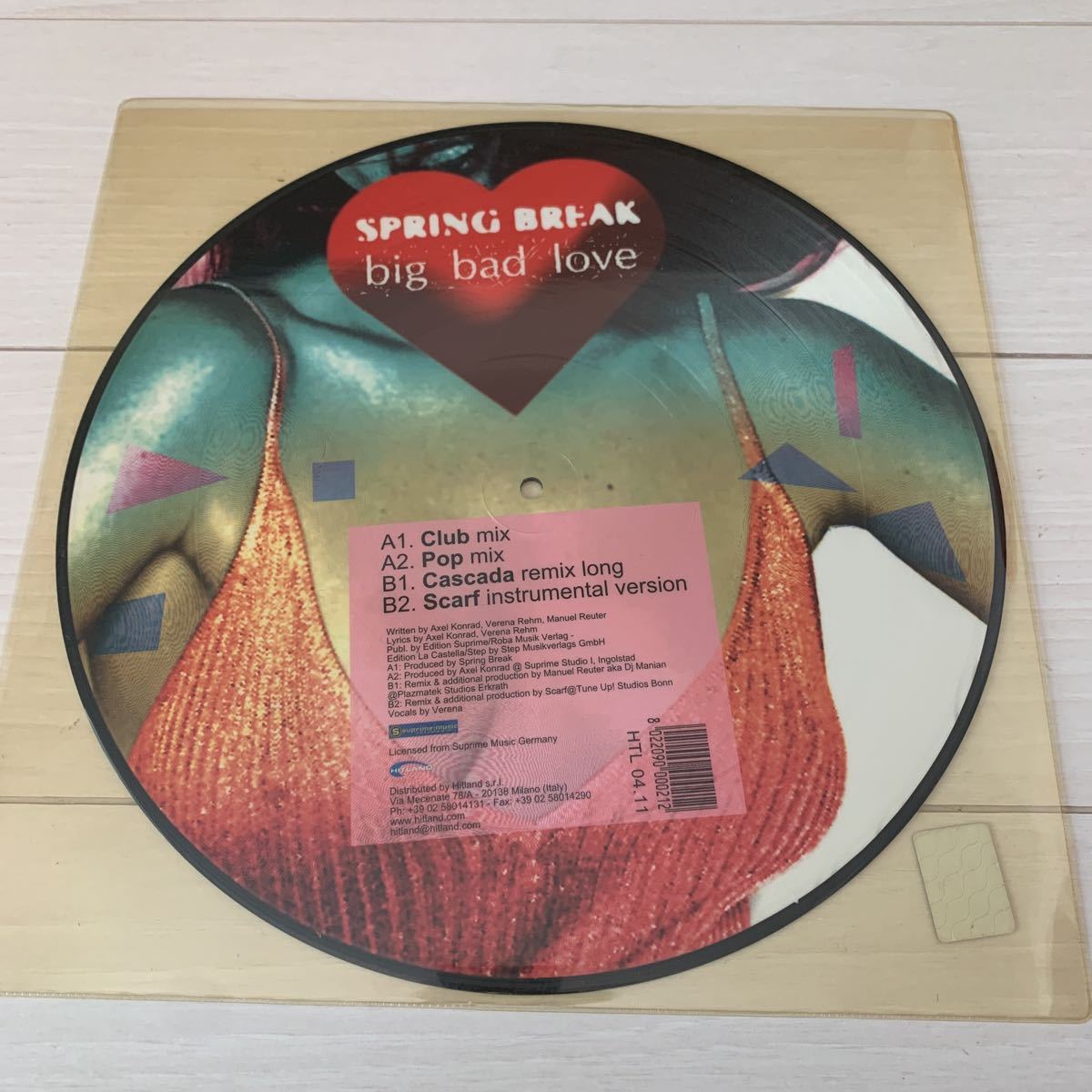SPRING BREAK big bad love cascada remix GROOVE COVERAGE ピクチャーディスク ピクチャー盤 レコード Cyber Trance Vinyl LP 12inch_画像2