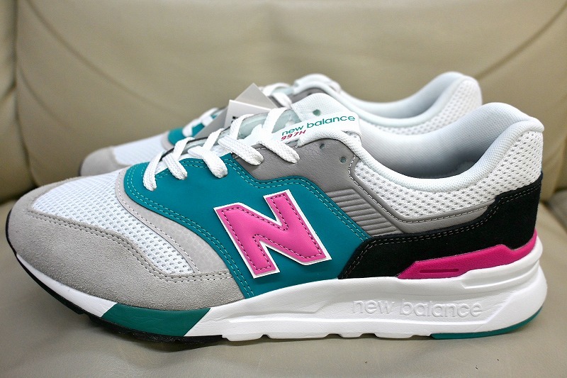 新品未使用 New Balance ニューバランス CM997 HZH ホワイト グリーン ピンク 定価10,120円 US9 27センチ 送料無料_画像3