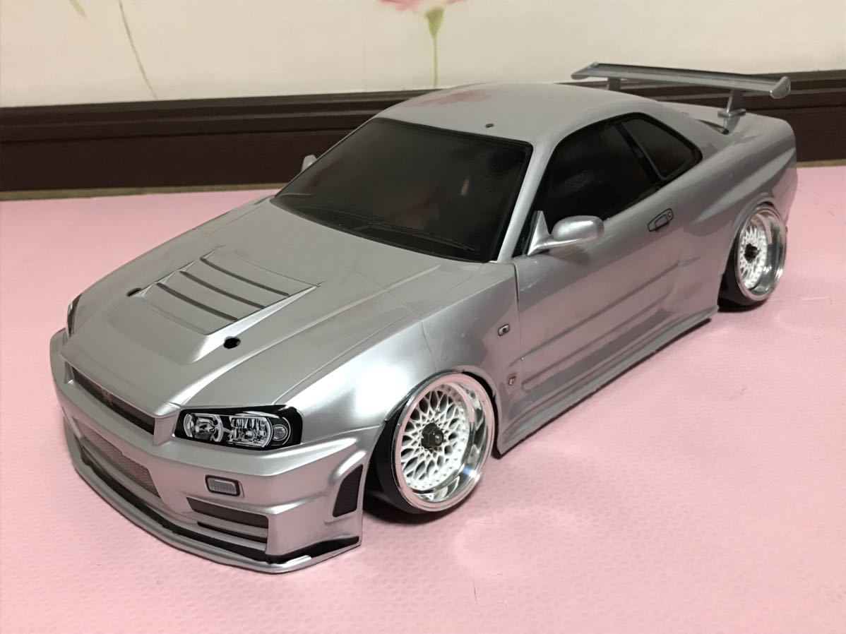 送料無料　1/10 日産　スカイライン　GT-R R34 ニスモ　Zチューン　タミヤ　ラジコン　ボディ　TAMIYA NISSAN SKYLINE NISMO Z-tune