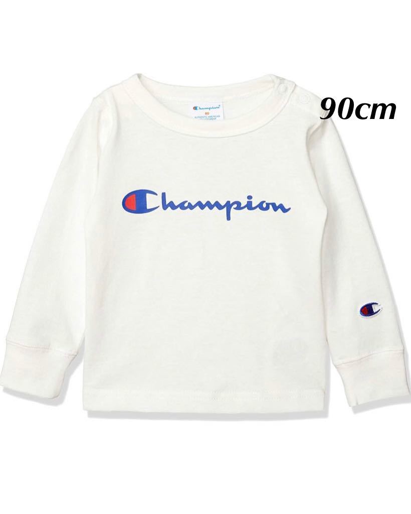  новый товар 16751 Champion Champion 90cm белый белый футболка с длинным рукавом . принт Logo круглый вырез футболка весна всесезонный Kids Junior для мужчин и женщин 