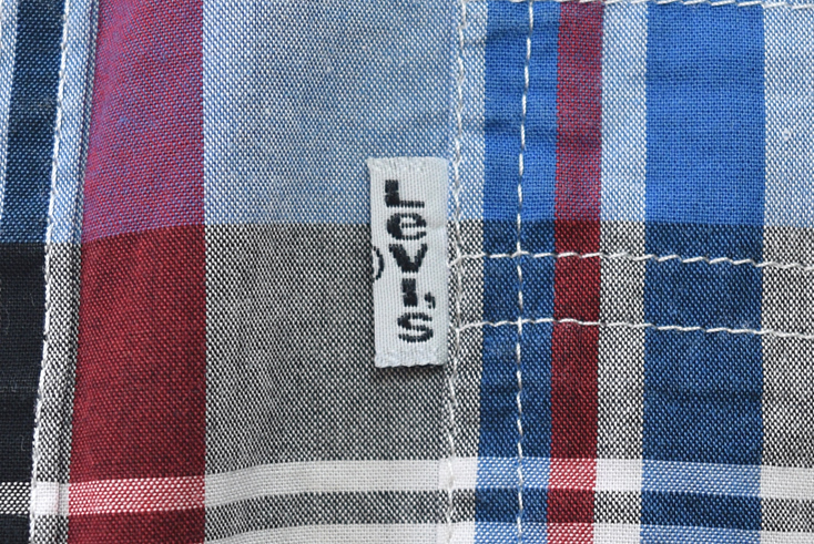 【送料無料】リーバイス モダンフィット コットン 長袖シャツ チェック柄 メンズL Levis アメカジ 古着 CA0607_画像5