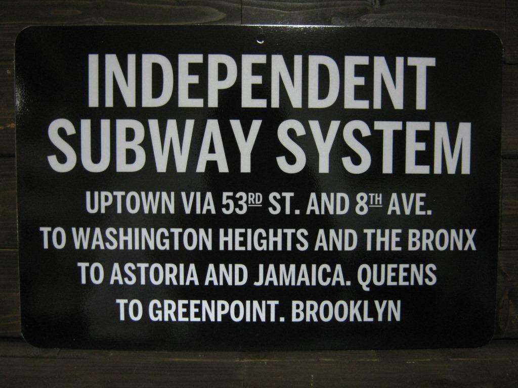 ニューヨーク 地下鉄 道路標識 看板 ディスプレイ プレート サイン