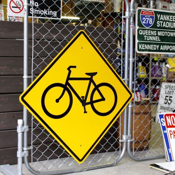 自転車 道路標識 看板 アメリカ ディスプレイ サイン プレート | www ...