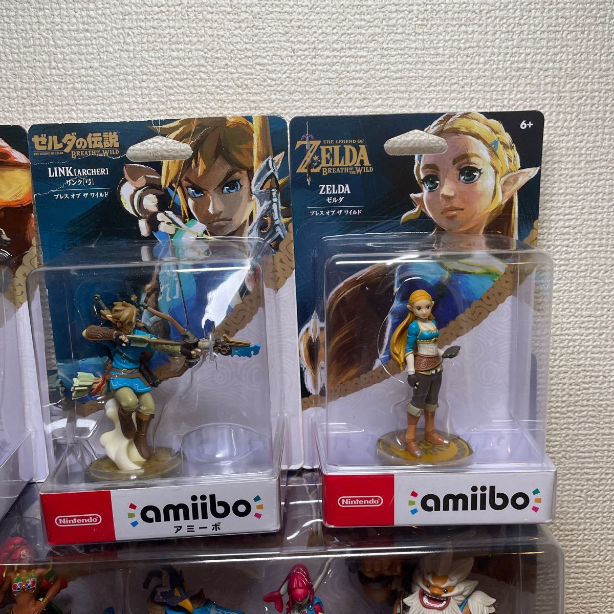 未開封 ゼルダの伝説ブレスオブザワイルドamiiboセット アミーボ4人の英傑 ガーディアン リンク ゼルダ ボコブリン