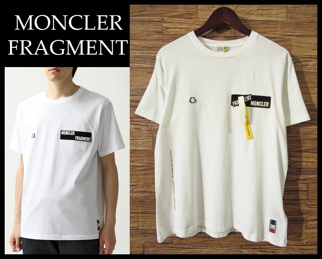 信用 MONCLER GENIUS FRAGMENT ロゴ 白T Tシャツ Sサイズ asakusa.sub.jp