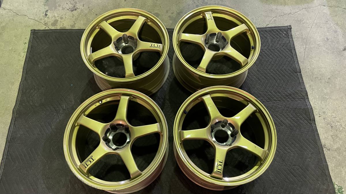 ADVAN Racing TC2 18インチ9.5J +29 +38 4本セット 1本クラック有 軽量
