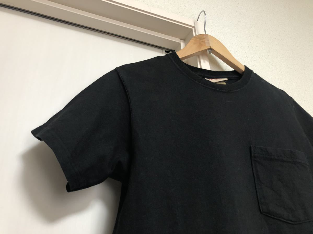 【送料込み】MADE IN USA アメリカ製 Goodwearグッドウェア ポケット付きTシャツ 黒ブラックポケTsize S_画像7