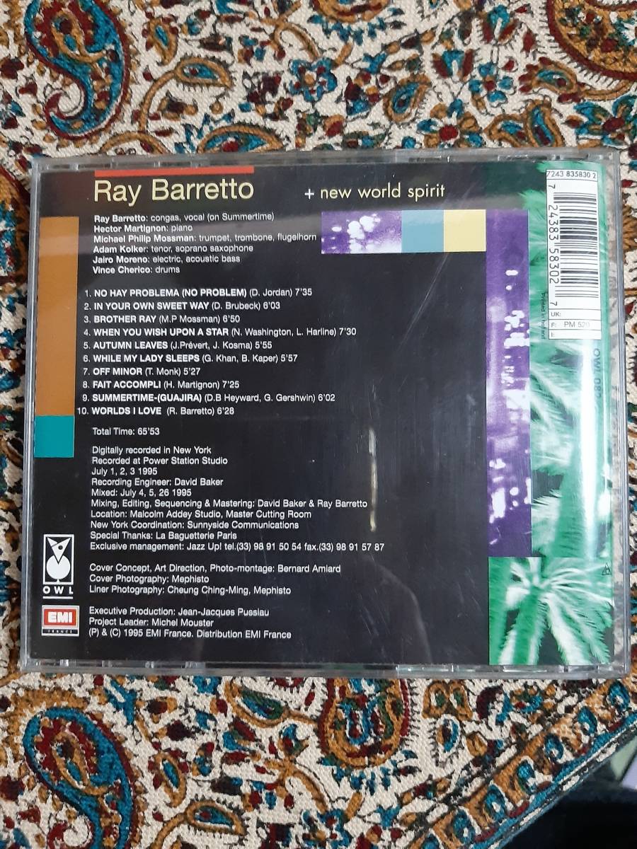 【CD】Ray Barretto + new world spirit - My Summertime【同梱可能】サルサ コンガ奏者巨匠! ラテンジャズ名盤! 1995_画像2